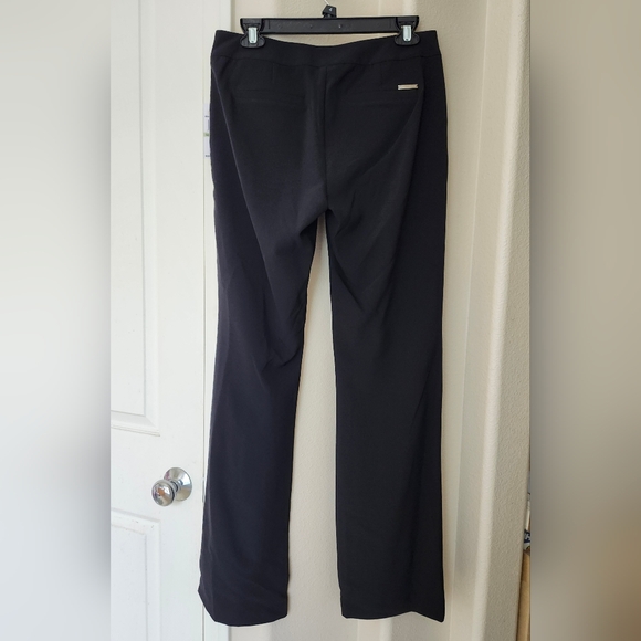 NWT MICHAEL MICHAEL KORS Front Bottom Slip Flare Dress Pants Black  Size 4 - Picture 3 of 9